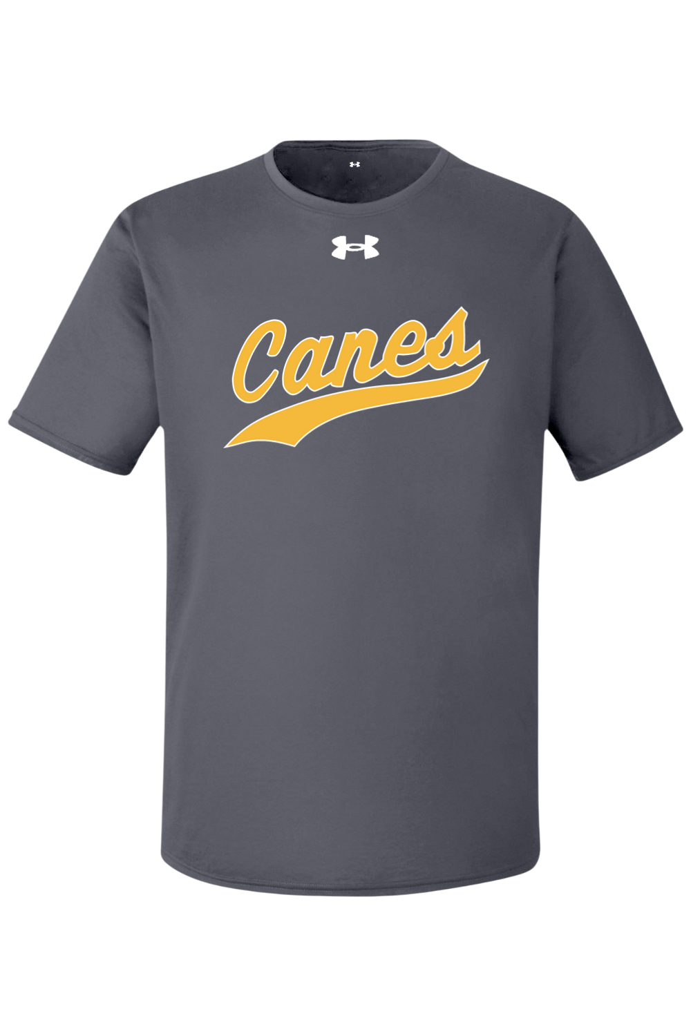 UA Canes Gold Swoop Tech Tee Shirt