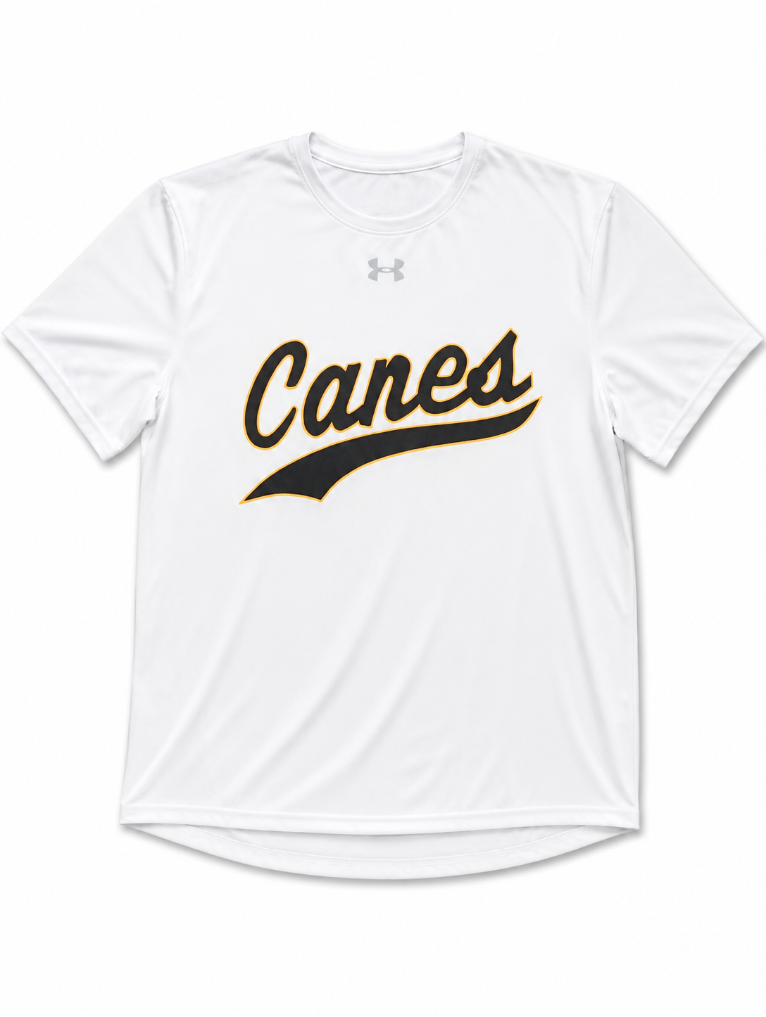 UA Canes White Swoop Tech Tee (Limited Stock!)