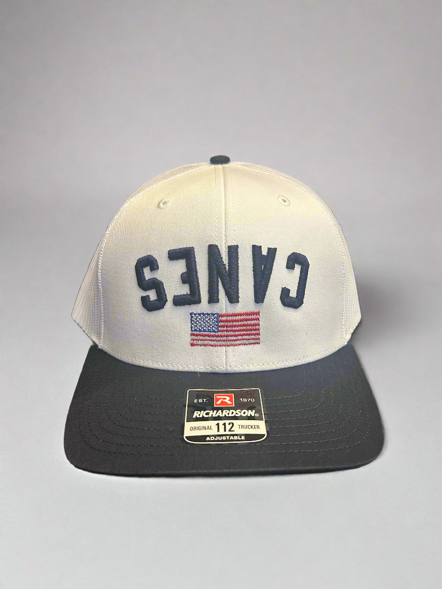 Upside-Down Canes Hat - American Flag