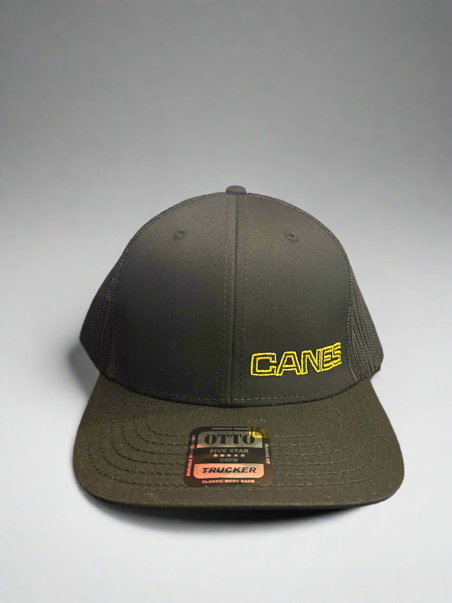Black "Canes" Hat - Bottom Left