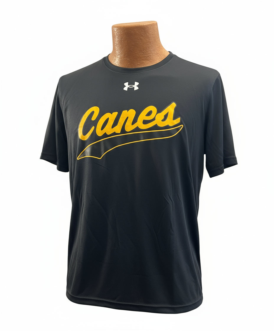 UA Canes Swoop Tech Tee - Black