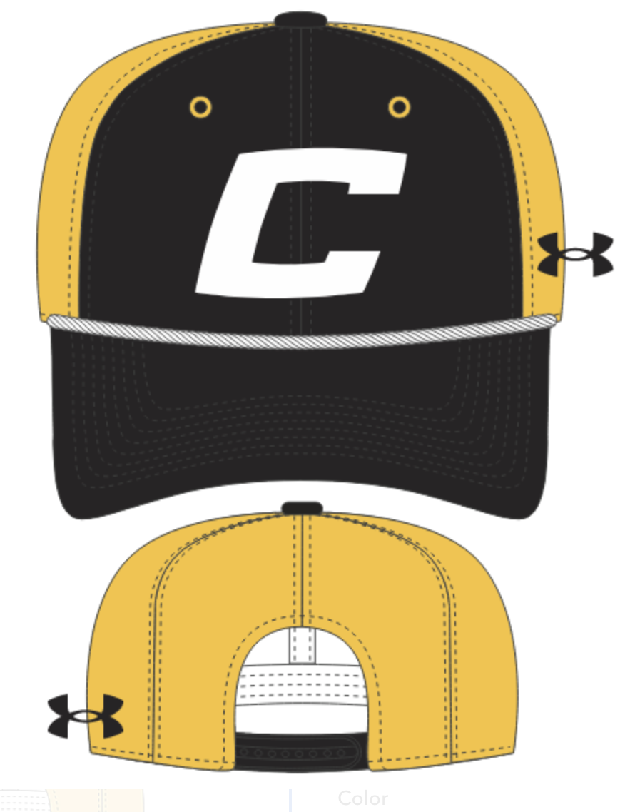 Limited-Edition UA Canes Custom Black/Gold Rope Hat
