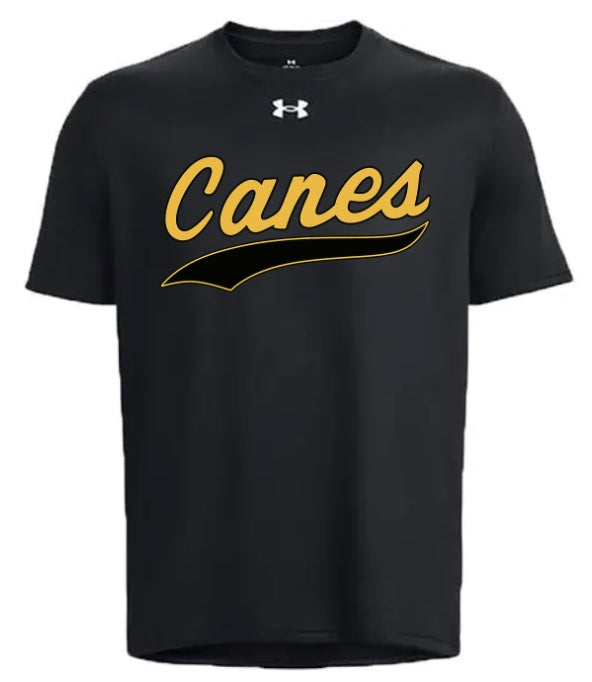 UA Canes Swoop Tech Tee - Black