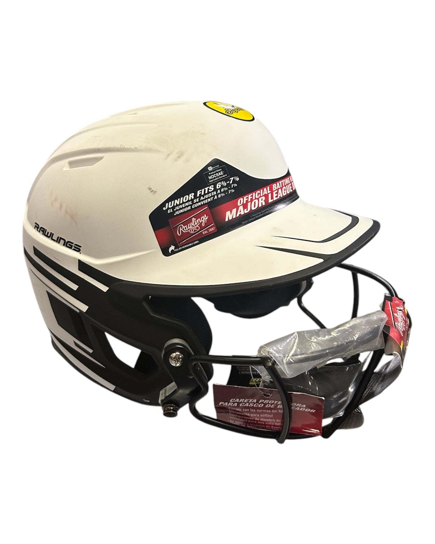 Rawlings Black/White Softball Helmet - OLD STYLE