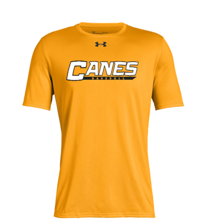 Youth UA Canes Baseball Shortsleeve- Gold