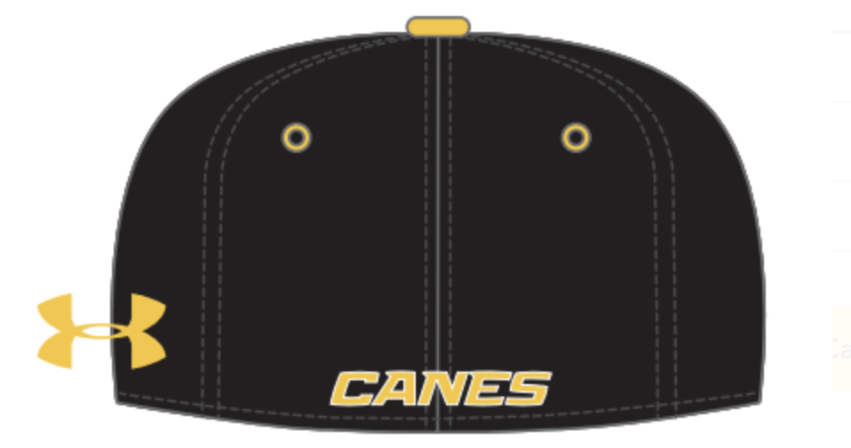 UA Canes Black Player Hat