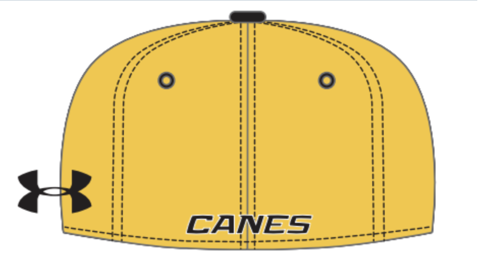 UA Canes Gold Player Hat
