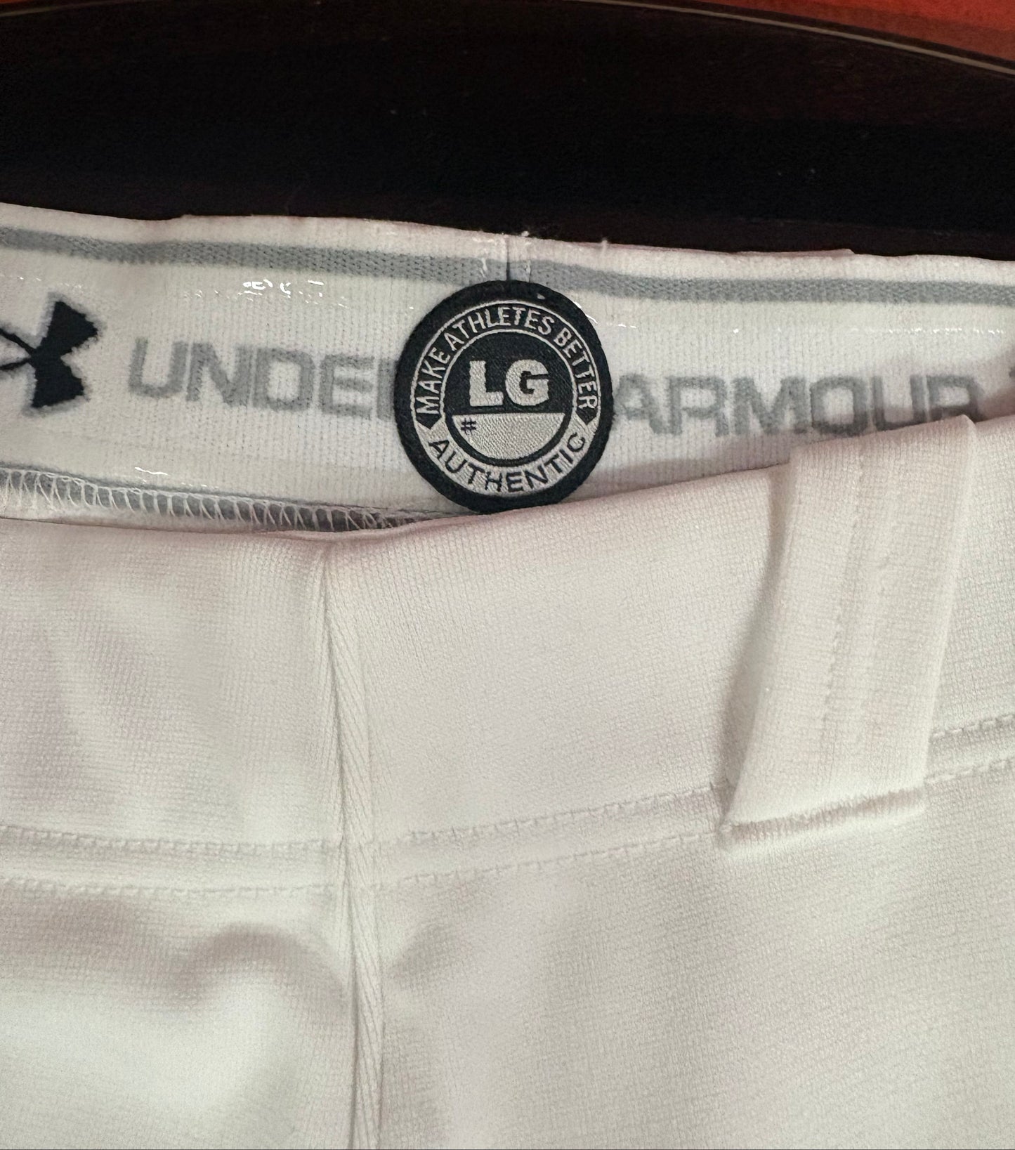 UA Canes Girls White Pants Large (FINAL SALE)