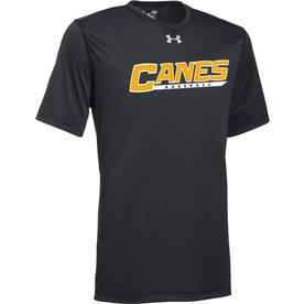 Youth UA Canes Baseball Shortsleeve - Black