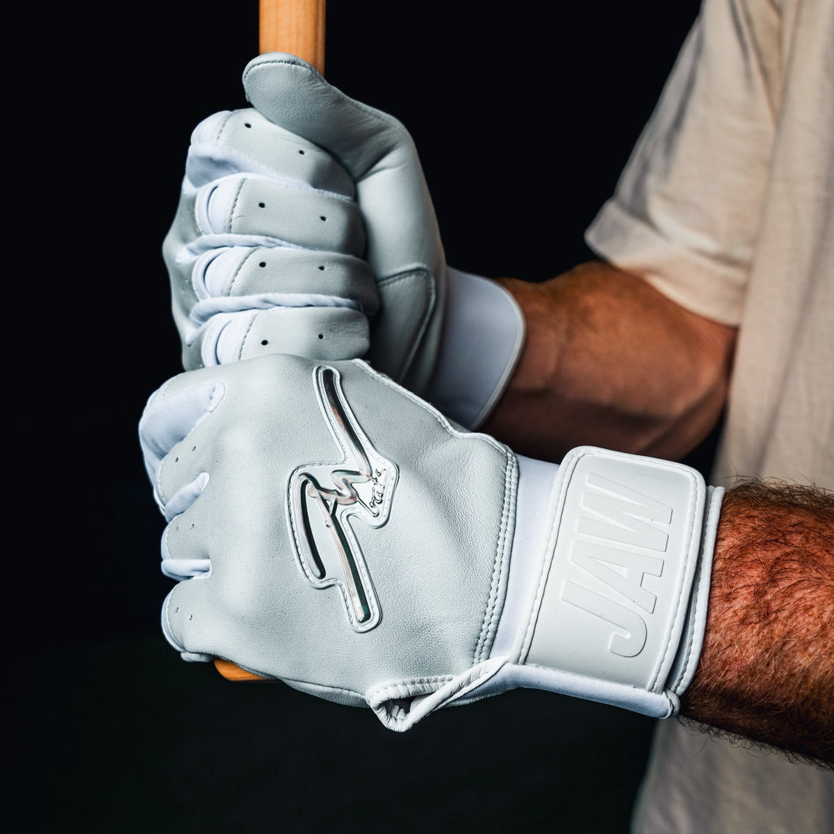 Legacy Holo Batting Gloves White
