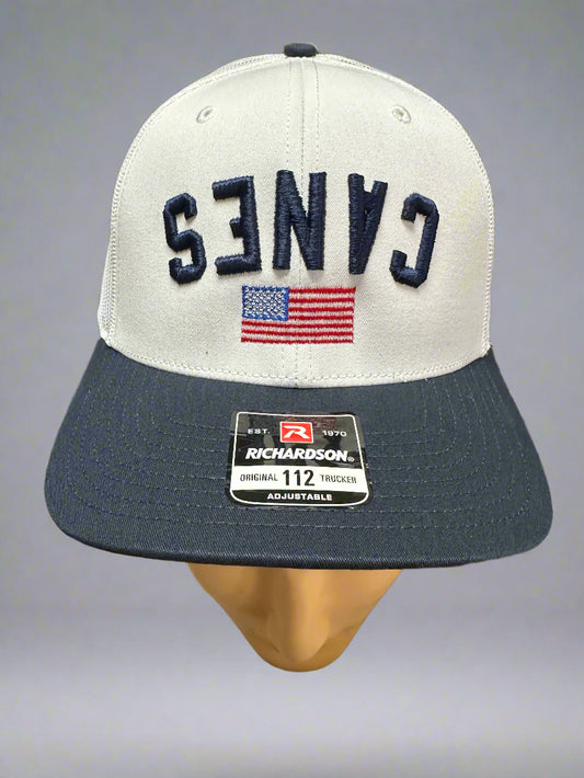 Upside-Down Canes Hat - American Flag