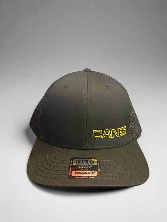 Black "Canes" Hat - Bottom Left