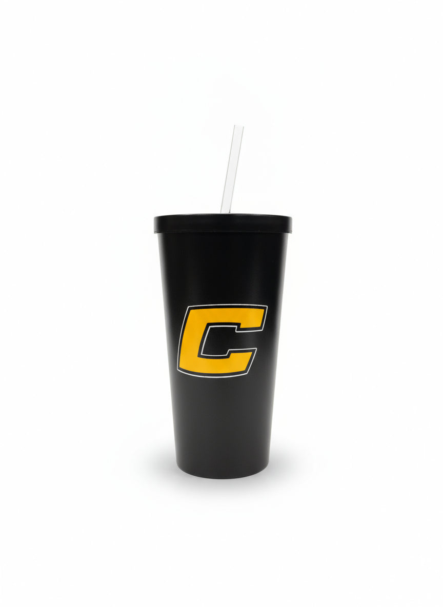 Insulated Canes Tumbler w/ Metal Straw