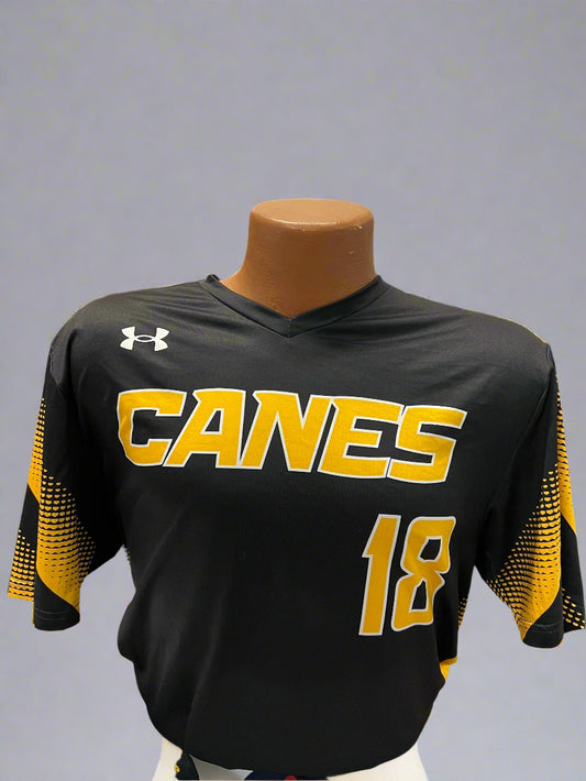 UA Canes Jersey - Black (No Swoop)