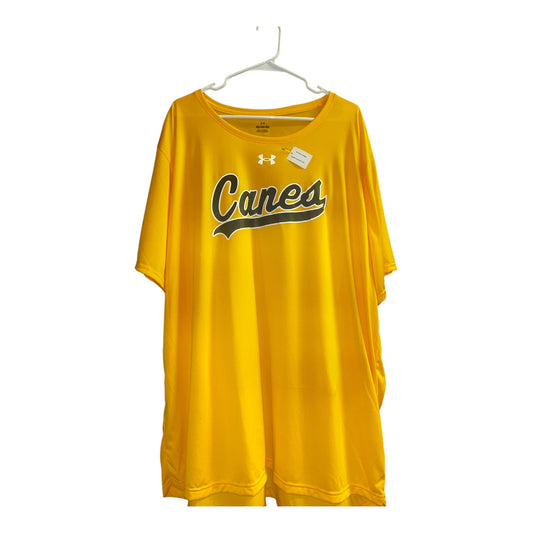 UA Canes logo dri-fit T-Shirt- Gold