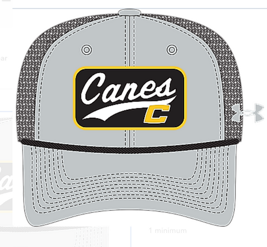 UA Canes Grey Trucker Hat