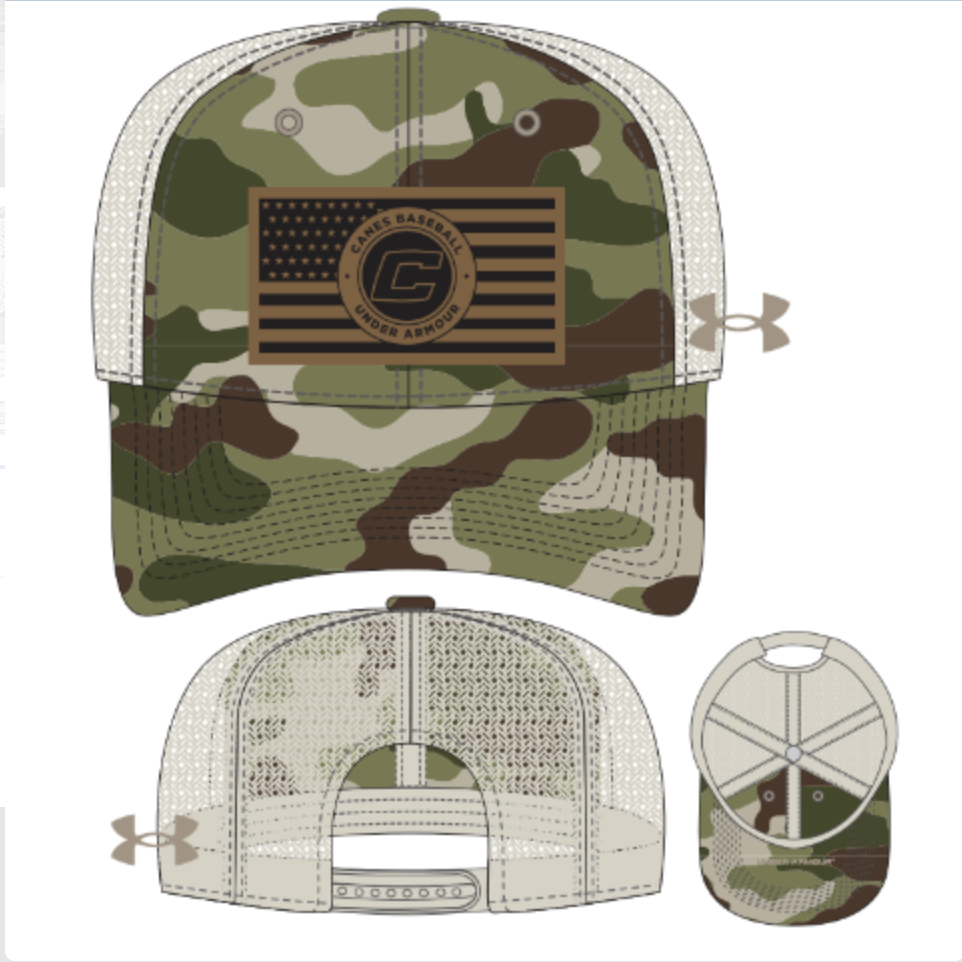 UA Canes Camo Trucker Hat