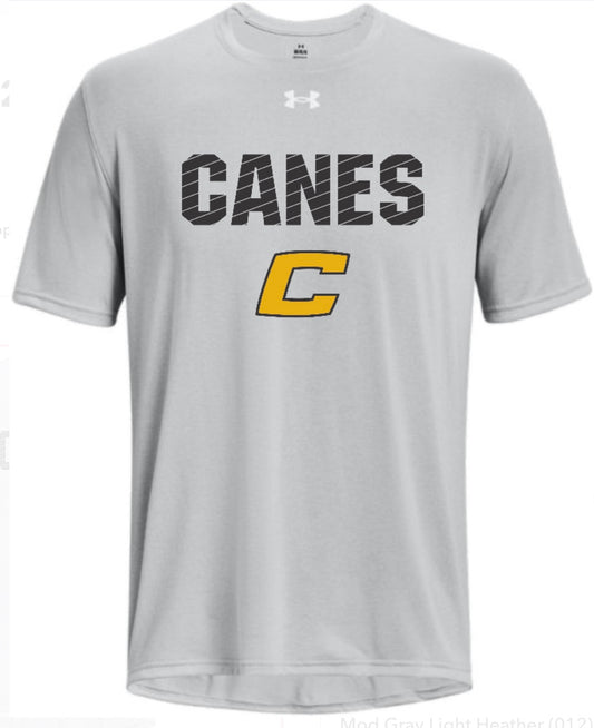 UA Canes "C" Grey Tech Tee