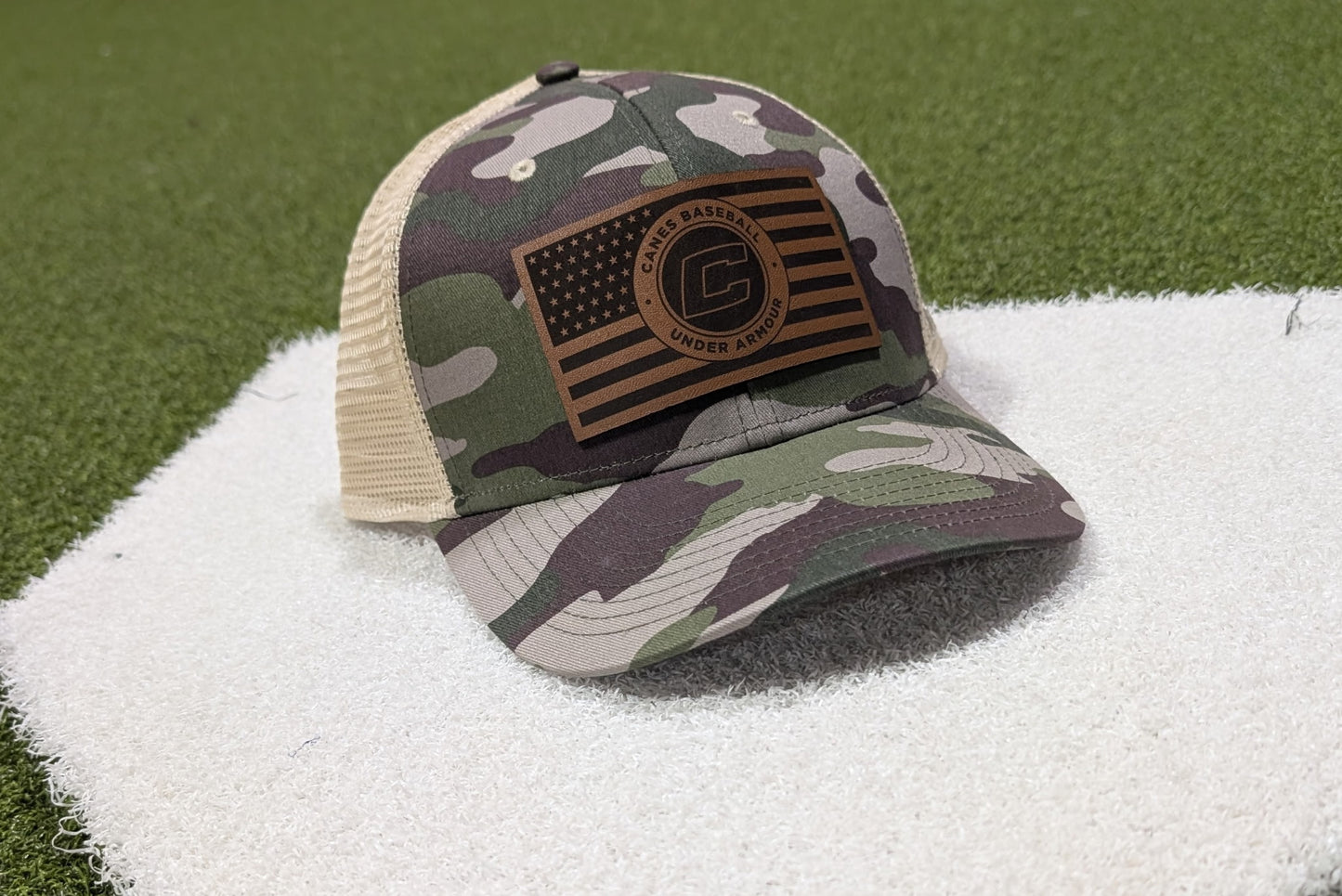 UA Canes Camo Trucker Hat