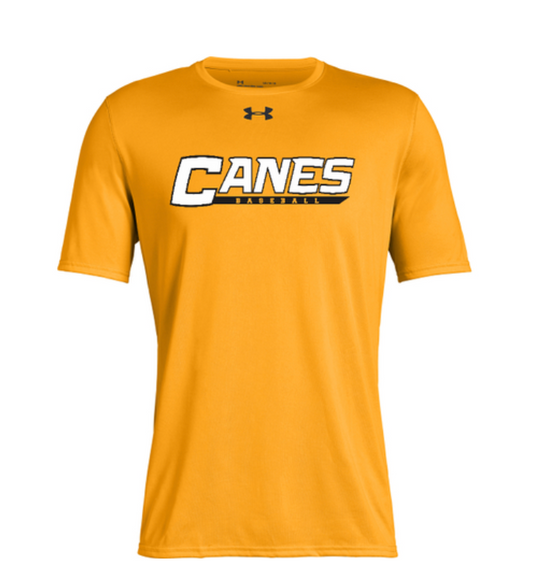 UA Canes Baseball Shortsleeve- Gold