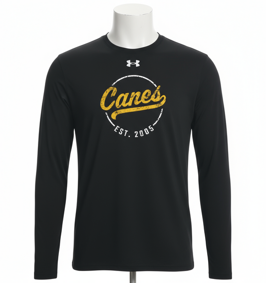 UA Canes Vintage Swoop Long Sleeve - Black