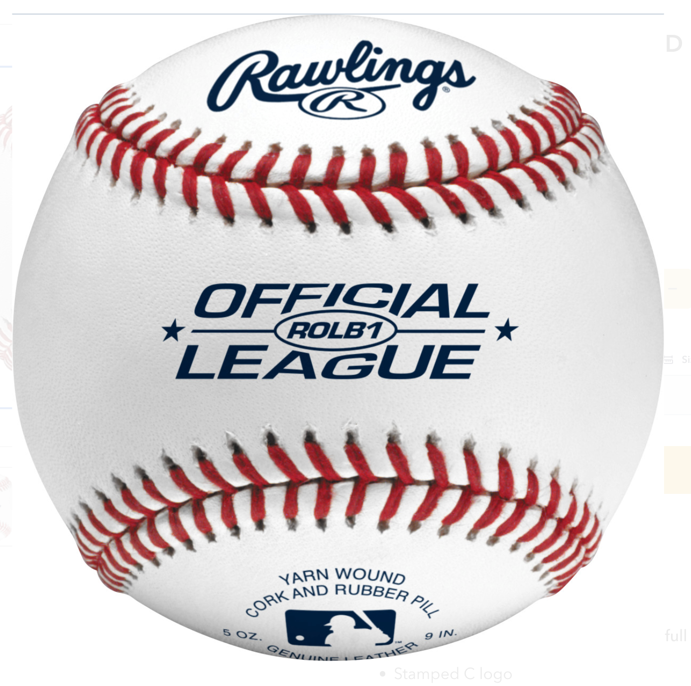Dozen Rawlings Canes Stamped Baseballs