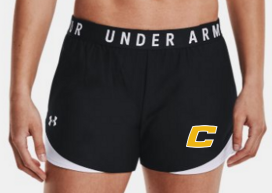 UA Womens "C" Shorts - Black, UA Band