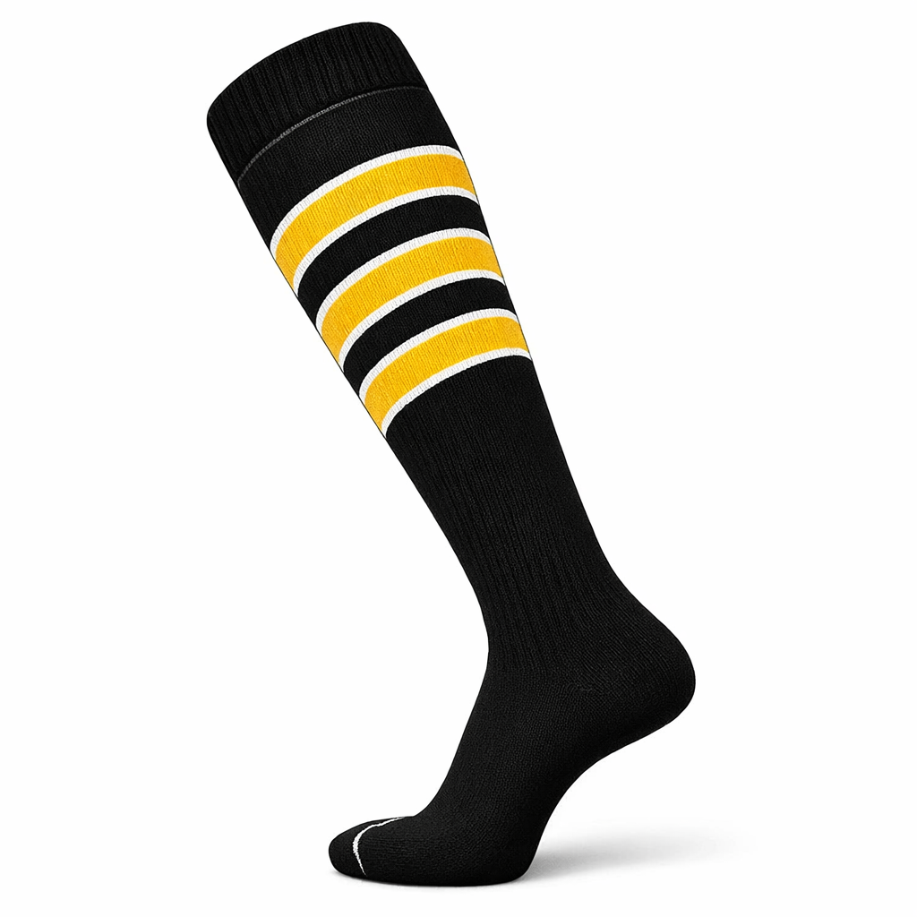 Canes Uniform Socks (Black and Gold)