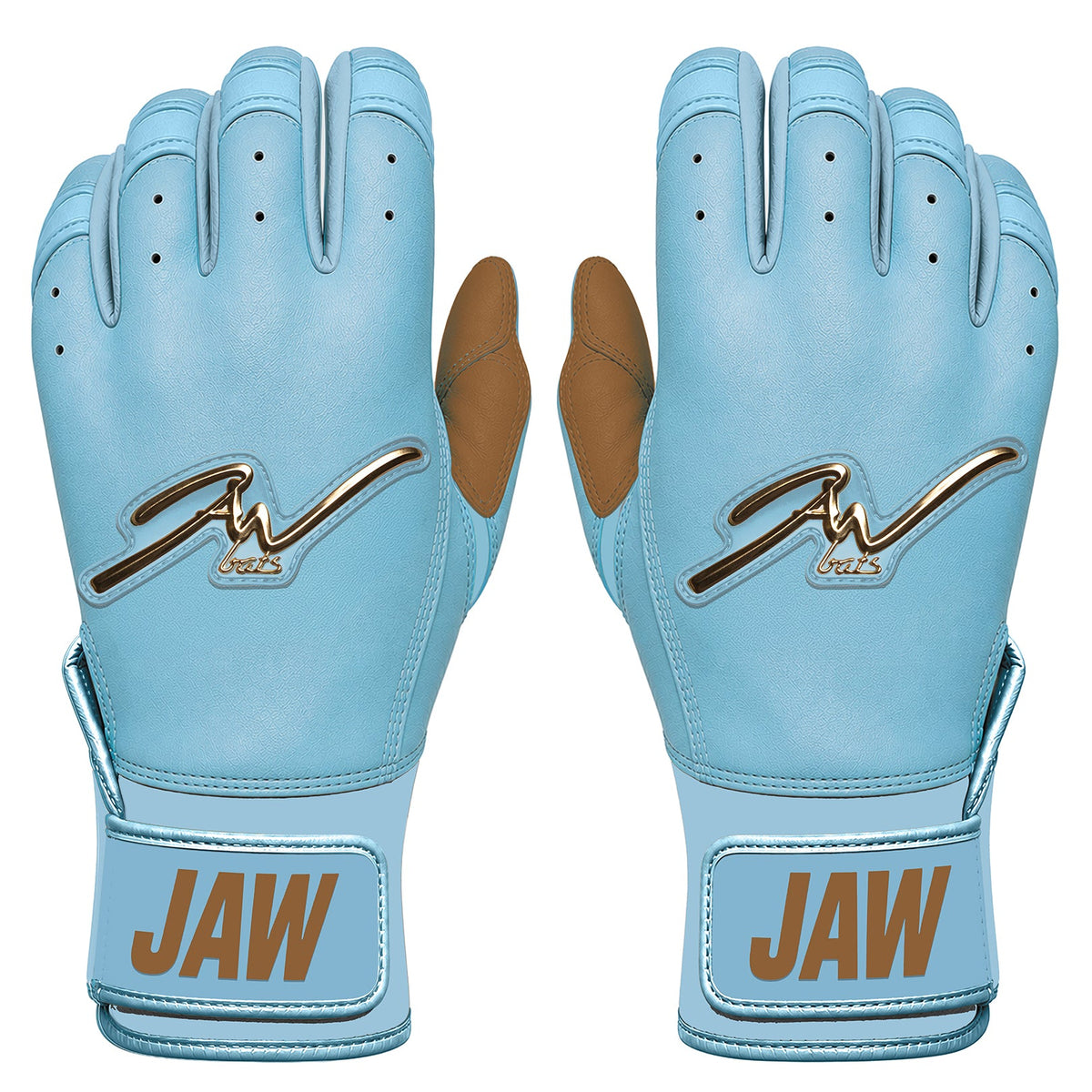 Legacy Gold Batting Gloves Light Blue