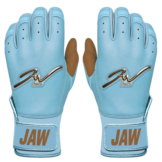 Legacy Gold Batting Gloves Light Blue