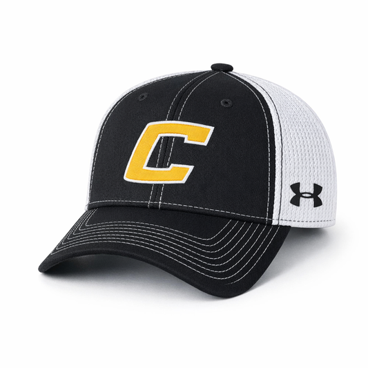 UA "C" Black & White Trucker Hat