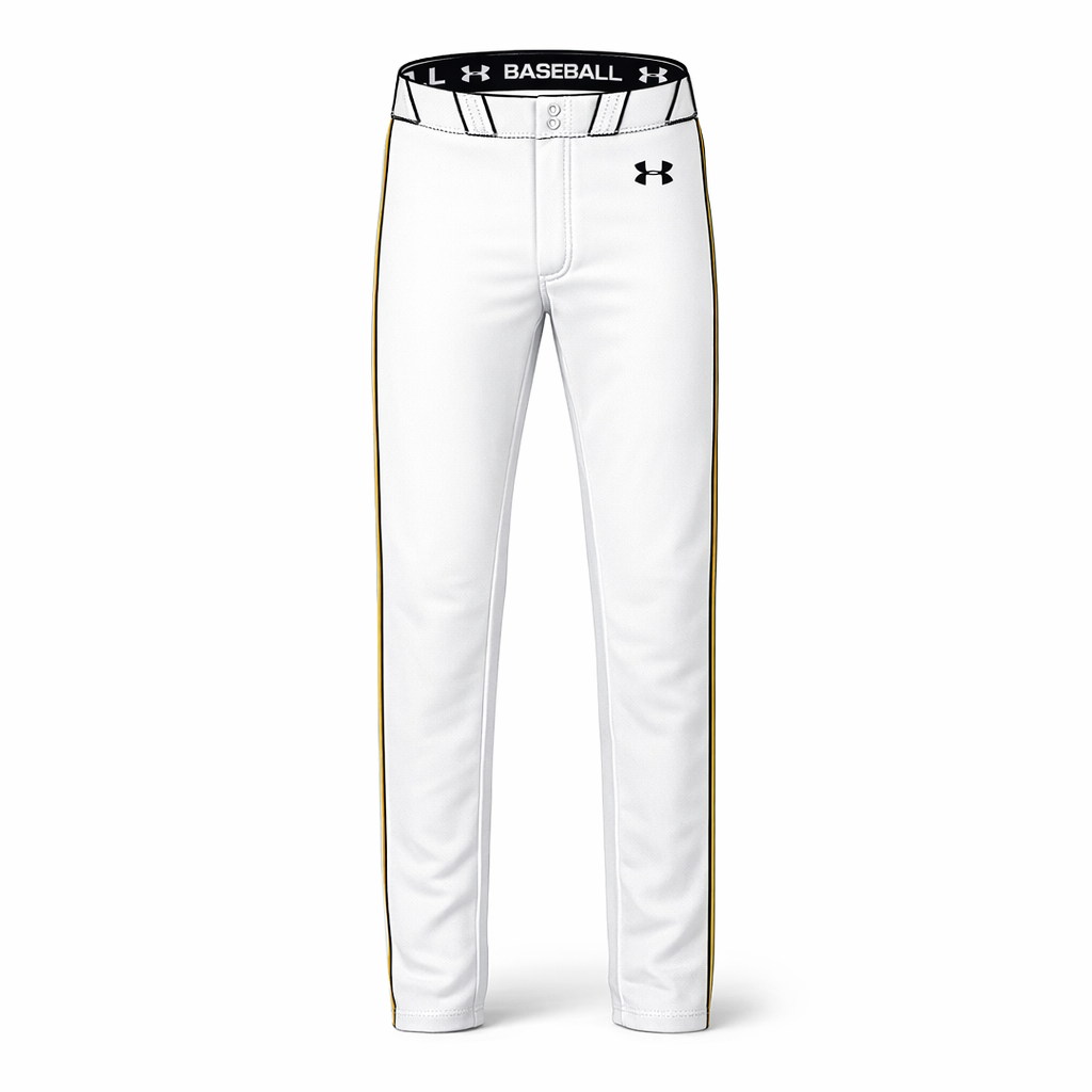 UA Canes Baseball Pants - White (Long)