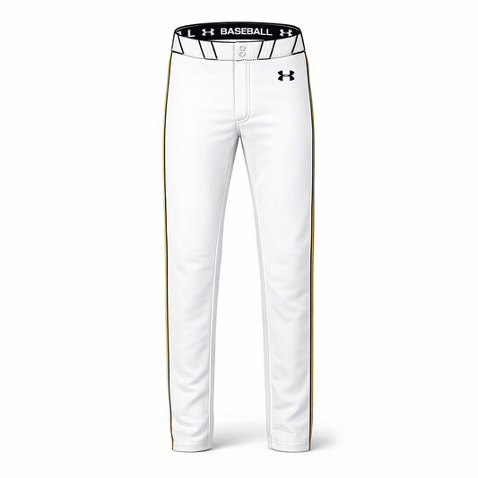 UA Canes Baseball Pants - White (Long)