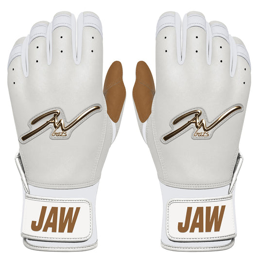 Legacy Gold Batting Gloves White