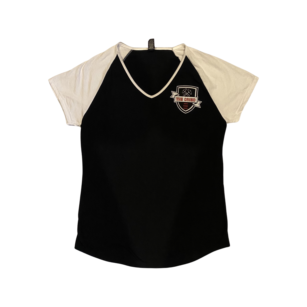 Grind Logo Womens V-Neck T-Shirt